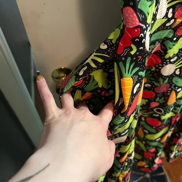 Vegetable Print Sleeveless Scoop Neck Sundress - Picture 4 of 6